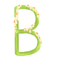 Sweet pastel colors, letters  B suitable for decorating. png