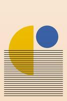 Abstract Bauhaus Poster. Flat Coloful Bauhaus Art Poster vector