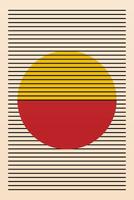 Abstract Bauhaus Poster. Flat Coloful Bauhaus Art Poster vector