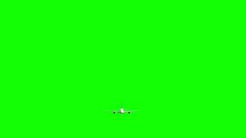 Flugzeug fliegend Grün Bildschirm Nein Urheberrechte © 4k Video Vorlage