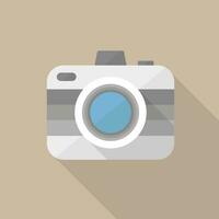 Camera application icon in grey colors. Vector illustration in flat design