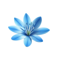 ai generado un azul chispa flor png