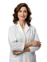 AI generated Professional pharmacist in white background photo