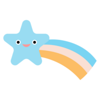 Estrela arco Iris desenho animado clipart png