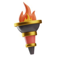 Reward And Badges Object Torch 3D Illustration png