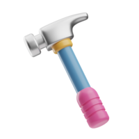 Repair Tools Object Hammer 3D Illustration png