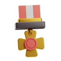 Reward And Badges Object Medal Leaf 3D Illustration png