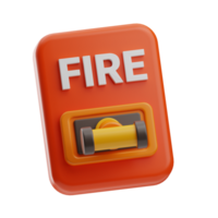 Firefighter Object Fire Alarm 3D Illustration png