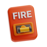 brandweerman voorwerp brand alarm 3d illustratie png