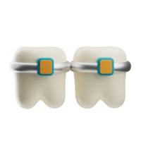 dental tirantes 3d ilustración png