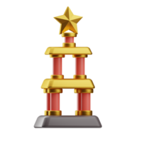 récompense et badges objet trophée champion 3d illustration png