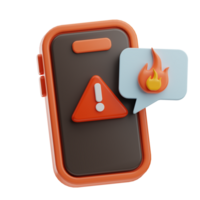 brandweerman voorwerp smartphone 3d illustratie png