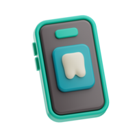 dental Phone Tooth 3d illustration png