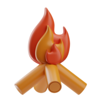 Season Time Object Bonfire 3D Illustration png
