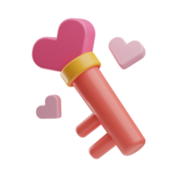 mariage objet l'amour clé 3d illustration png