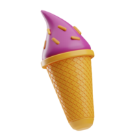 Season Time Object Ice Cream 3D Illustration png