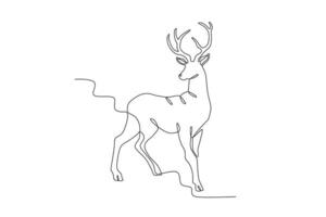 A deer stood looking back vector