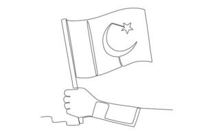 A flag symbol of Pakistan's independence vector