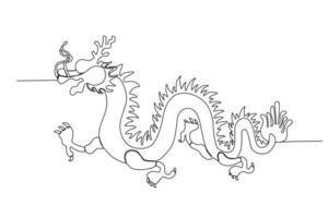 ilustración de un chino continuar mitología vector