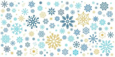 Winter and Christmas background with snowflakes. Christmas background for greeting card. New year and Christmas greeting card. White background. Vector illustration