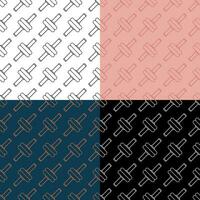 set of seamless patterns with sports ab wheel icon for press. Ornament for decoration and printing on fabric. Design element. Vector in cartoon