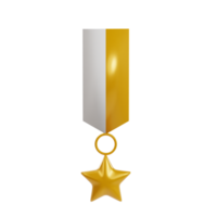 Achievement medal 3d icon render clipart png