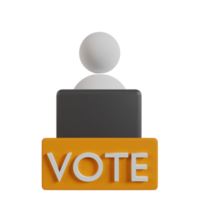 verkiezing democratie 3d icoon geven clip art png