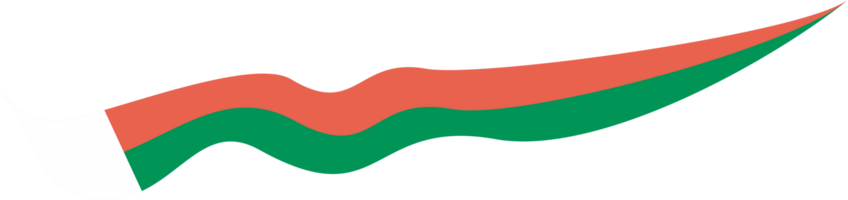 Madagascar Flag Ribbon Shape png