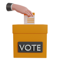 Election democracy 3d icon render clipart png