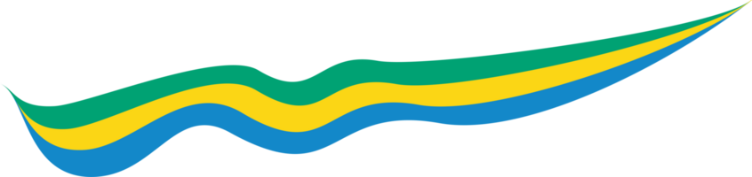 Gabão bandeira fita forma png