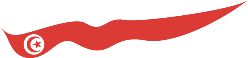 Tunisia Flag Ribbon Shape png