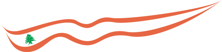 Lebanon Flag Ribbon Shape png