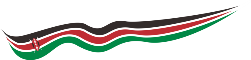 Kenya Flag Ribbon Shape png