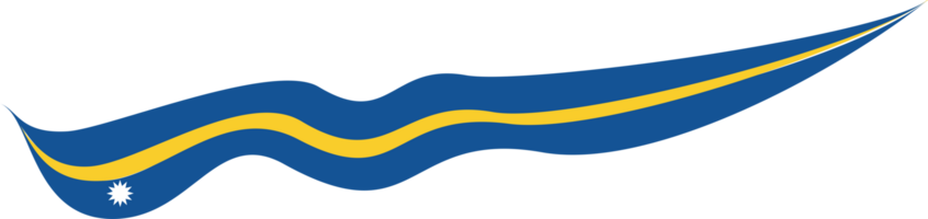 Nauru Flag Ribbon Shape png