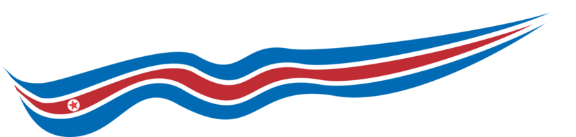 North Korea Flag Ribbon Shape png