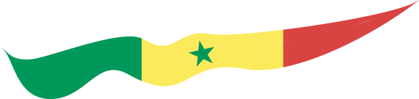Sénégal drapeau ruban forme png