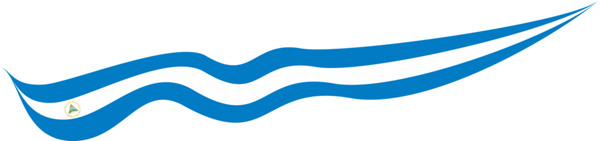 Nicaragua Flag Ribbon Shape png