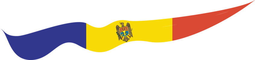 Moldova Flag Ribbon Shape png