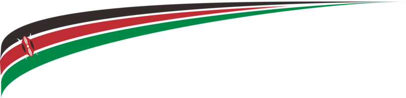 Kenya Flag Ribbon Shape png