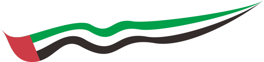 uni arabe émirats drapeau ruban forme png