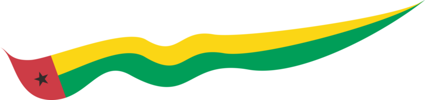 Guinea Bissau Flag Ribbon Shape png