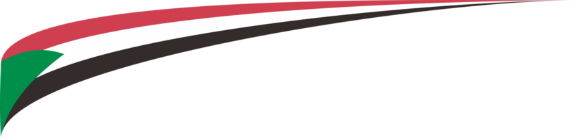 Sudan Flag Ribbon Shape png