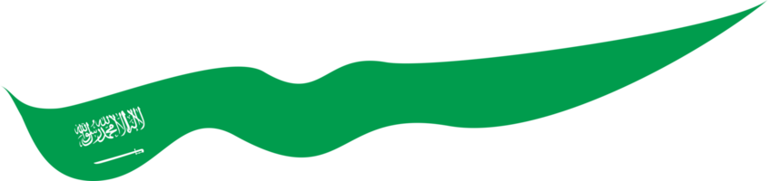 Saudi Arabia Flag Ribbon Shape png