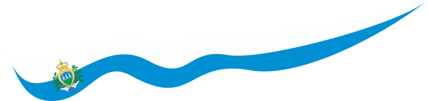 San Marino Flag Ribbon Shape png