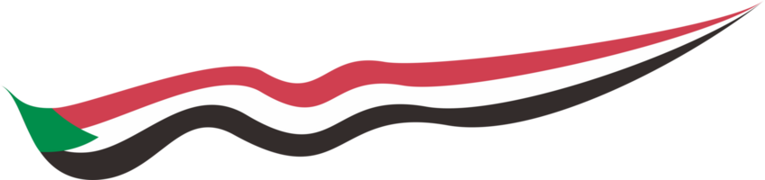 Sudan Flag Ribbon Shape png