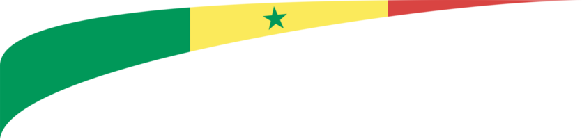 Senegal Flag Ribbon Shape png