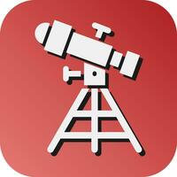 Telescope Vector Glyph Gradient Background Icon For Personal And Commercial Use.