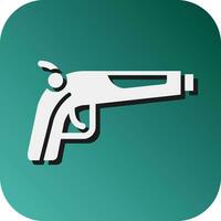 Gun Vector Glyph Gradient Background Icon For Personal And Commercial Use.