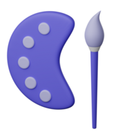 pintura paleta 3d icono png