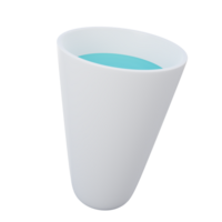 vaso de agua 3d icono ilustración png